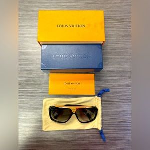 LOUIS VUITTON BLACK UNISEX SUNGLASSES